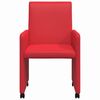 vidaXL Sillas de Comedor con Ruedas 2 pcs Rojo 57 x 66 x 94 cm