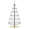 vidaXL &Aacute;rbol Cono de Navidad con soporte Negro 90 cm Acero