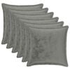 vidaXL Funda de almohada 6 uds. HOUTEN Gris oscuro 40 x 40 cm Franela