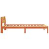 vidaXL Estructura de cama con cabecera Marr&oacute;n cera 75 x 190 cm