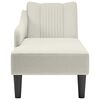 vidaXL Chaise longue con reposabrazos derecho terciopelo crema