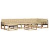 vidaXL Conjunto de sof&aacute;s de exterior 8 uds. y Beige