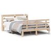 vidaXL Estructura de cama con cabecero madera maciza pino 135x190 cm
