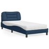 vidaXL Cama con colch&oacute;n Hvar tela azul 90x190 cm