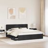 vidaXL Estructura de cama Negro 200 x 200 cm Madera Ingenieril