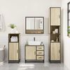 vidaXL Set de muebles de baño 2 pzas madera contrachapada roble Sonoma