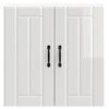 vidaXL Armario de pared de cocina Lucca blanca de alto brillo
