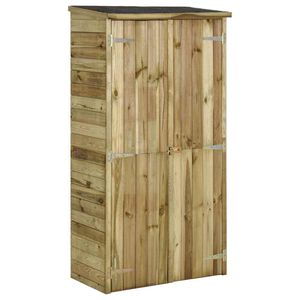 vidaXL Caseta herramientas de jard&iacute;n madera de pino 85x48x177 cm