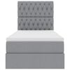 vidaXL Cama con almacenamiento y colch&oacute;n Gris Claro 90 x 200 cm
