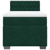 vidaXL Cama box spring con colch&oacute;n terciopelo verde oscuro 100x200 cm