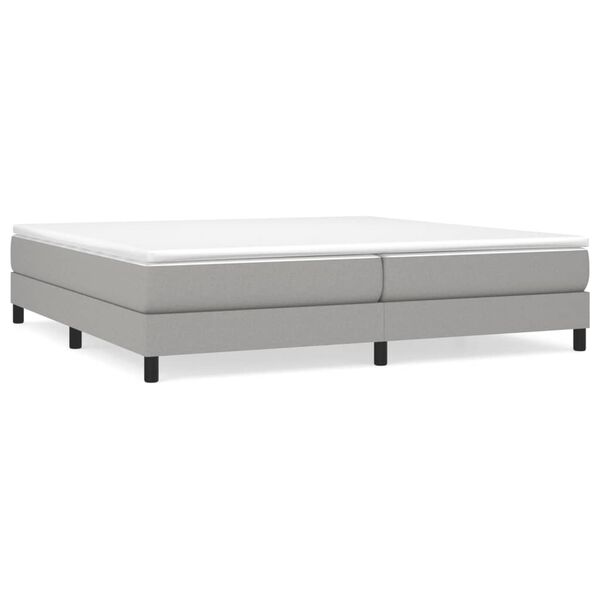 vidaXL Estructura de cama con somier tela gris claro 200x200 cm