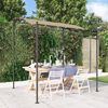 vidaXL Toldo acero y tela gris taupe 2x2,3 m 180 g/m&sup2;