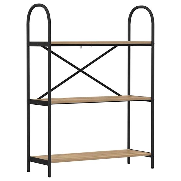 vidaXL Estante de libros Roble artesanal 80 x 30 x 109 cm