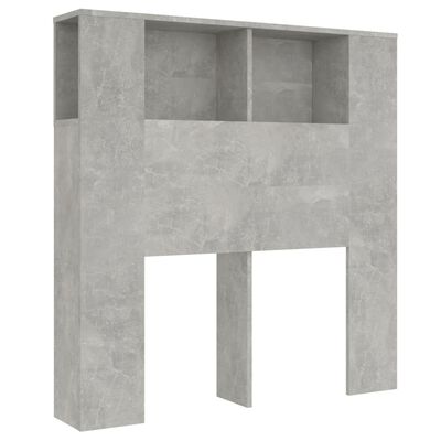 vidaXL Mueble cabecero gris hormigón 100x18,5x104,5 cm