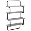 vidaXL Estante de pared de 4 niveles Sonoma gris 40 x 24,5 x 104 cm