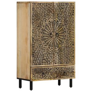 vidaXL Aparador alto madera maciza de mango 60x33x100 cm