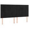 vidaXL Cabecero Terciopelo Negro 200x5x118/128 cm