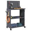 vidaXL Carro de herramientas con estante Antracita 65 x 35 x 111 cm