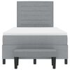 vidaXL Cama tipo Box Spring con colch&oacute;n Gris Claro 120 x 200 cm tela