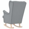 vidaXL Silla mecedora de tela gris claro 74x90x102 cm