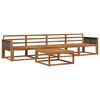 vidaXL Conjunto de sof&aacute;s de exterior 5 pcs Natural