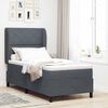 vidaXL Cama tipo Box Spring Gris oscuro 200 x 100 cm Poli&eacute;ster