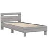vidaXL Cama con cabecero madera de ingenier&iacute;a gris Sonoma 90x200 cm