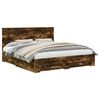 vidaXL Estructura de cama con caj&oacute;n Roble ahumado 200 x 200 cm