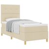 vidaXL Cama tipo Box Spring con colch&oacute;n Crema 80 x 200 cm tela