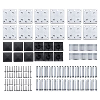 vidaXL Set de paneles de valla WPC negro 1830x(105-186) cm