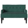 vidaXL Banco Chesterfield Verde oscuro 112 x 65.5 x 75 cm Terciopelo