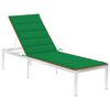 vidaXL Tumbona con coj&iacute;n madera maciza de acacia y acero inoxidable