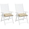 vidaXL Cojines de silla de jard&iacute;n 2 uds tela Oxford beige 40x40x7 cm