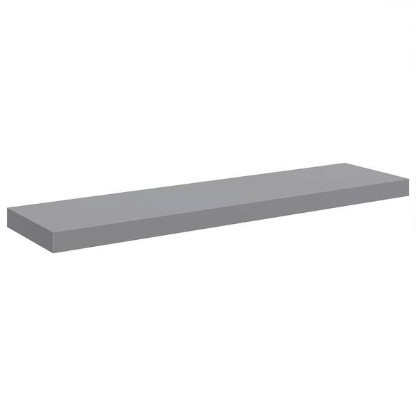 vidaXL Estante flotante de pared MDF gris 90x23,5x3,8 cm