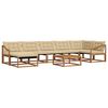 vidaXL Conjunto de sof&aacute;s de exterior con coj&iacute;n 22 pcs Natural y Beige