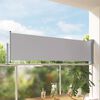 vidaXL Toldo lateral retr&aacute;ctil de jard&iacute;n gris 80x300 cm