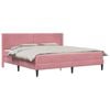 vidaXL Estructura de cama con colch&oacute;n Rosa 200 x 200 cm Terciopelo