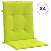 vidaXL Coj&iacute;n silla jard&iacute;n respaldo bajo 4 uds tela Oxford verde claro