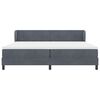 vidaXL Cama tipo Box Spring Gris oscuro 200 x 200 cm Terciopelo