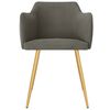vidaXL Sillas de comedor 2 unidades terciopelo gris oscuro