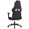 vidaXL Silla gaming con reposapi&eacute;s tela negro y azul