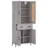 vidaXL Aparador alto madera contrachapada gris sonoma 69,5x34x180 cm