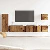 vidaXL Conjunto de mueble de TV 5 piezas montado la pared madera vieja