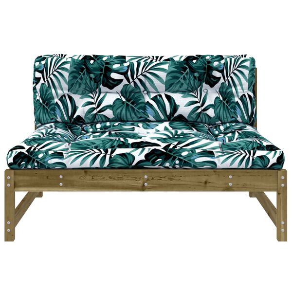 vidaXL Sofá central madera de pino impregnada 120x80 cm