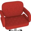 vidaXL Silla de comedor giratoria de cuero sint&eacute;tico rojo vino tinto