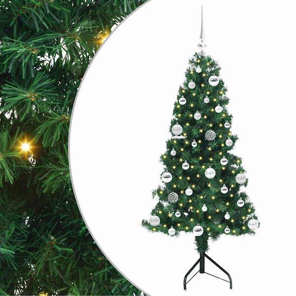 vidaXL &Aacute;rbol de Navidad Artificial de Esquina Verde 150 cm PVC y Metal