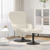 vidaXL Silla Huevo con Puff Crema 63 x 73 x 90 cm Terciopelo