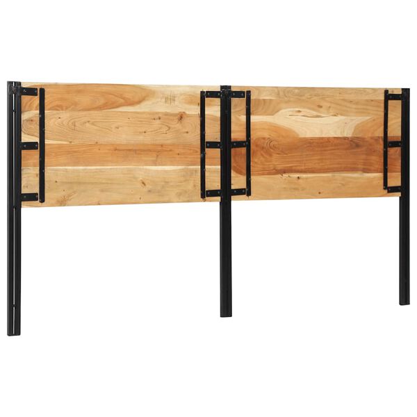 vidaXL Cabecero 200 cm Madera Maciza Acacia y Hierro