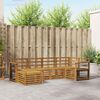 vidaXL Juegos de sof&aacute;s 6 pcs Natural Madera de Acacia S&oacute;lida