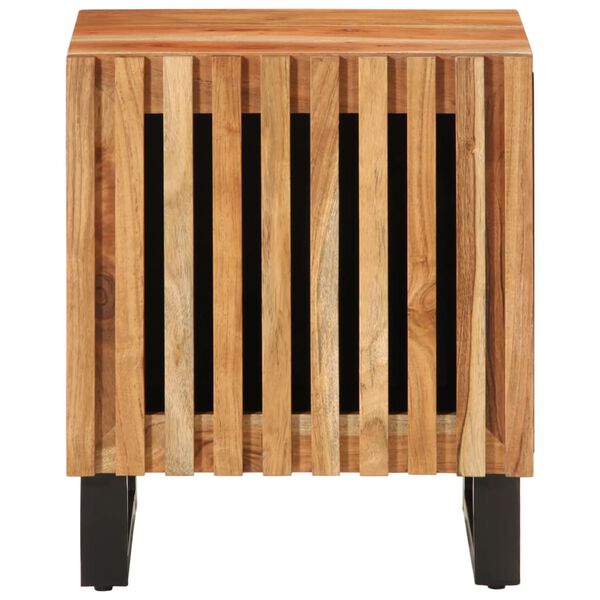 vidaXL Mesitas de noche 2 uds madera maciza de acacia 40x34x46 cm